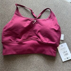 NEW Gymshark SWEAT SEAMLESS LONGLINE SPORTS BRA size small